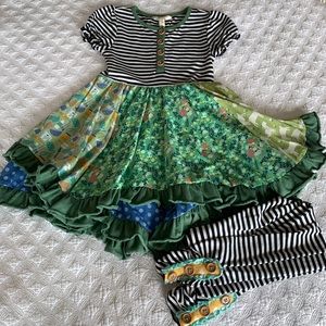 Matilda Jane dress and leggings